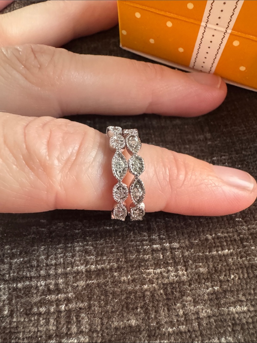 Stella & Dot Silver Marquise and Round Band Ring - Women's Jewelry